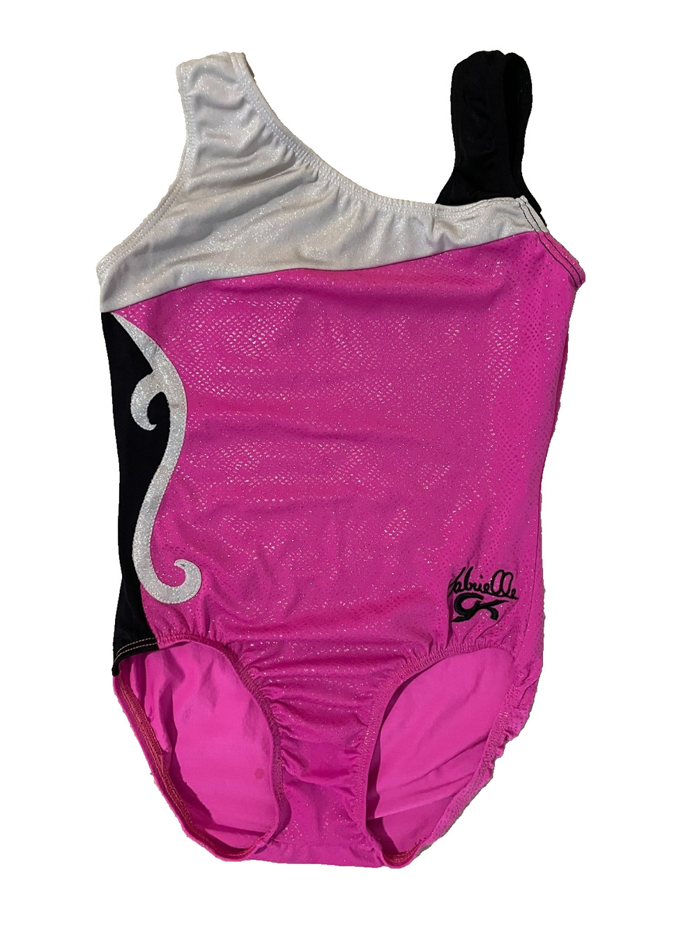 GK Elite Gabrielle Gabby Douglas Signature Leotard Gymnastics AS Pink Black